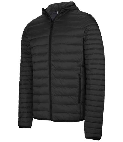 Kariban Lightweight Hooded Padded Jacket - BLK - 3XL